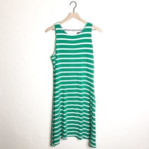 Ann Taylor | Green Stripe Dress - Size 10